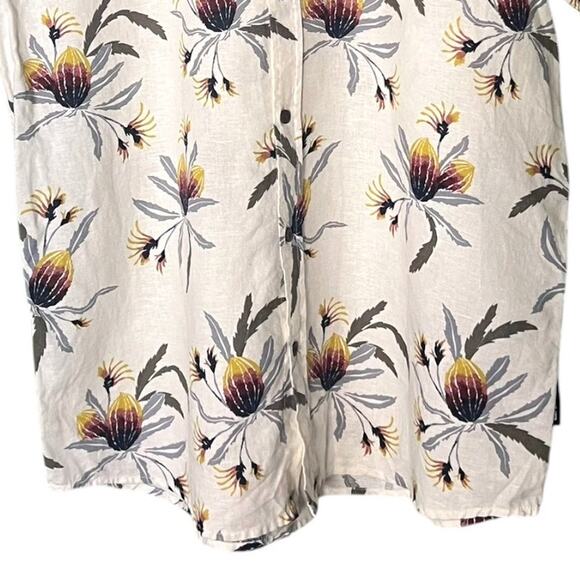 Rip Curl Men's Large Linen Cotton Blend Hawaiian Casual Button-Down Shirt - Picture 3 of 9